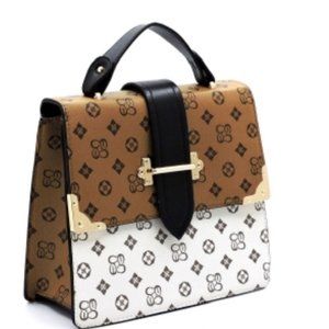 Monogrammed Top Flap Satchel